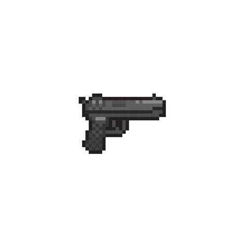 Gun Pixel Art Grid