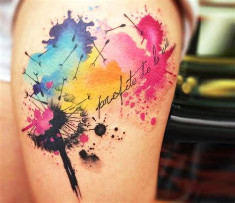 Watercolor Dandelion Tattoo Ideas Everything happens for a reason