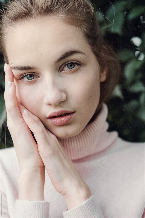 "Face Of Beautiful Young Girl Close-up" by Stocksy Contributor "Andrei