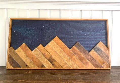 Mountain Wood Wall Art Wood Wall Art Wood Mountain Wall Art - Etsy