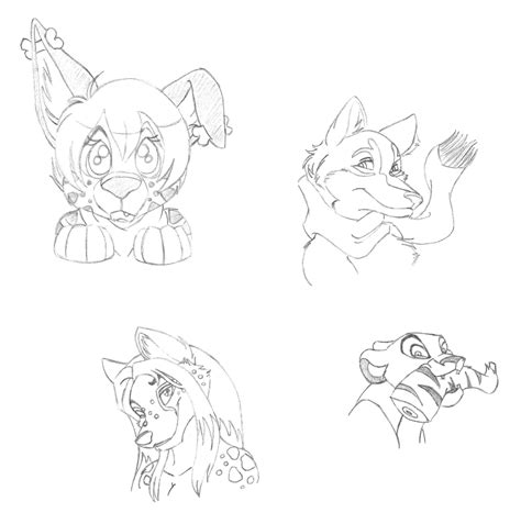 Furaffinity Icon Sketches - 2 of 2 by Cosmic-Castaway on DeviantArt