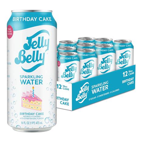 Amazon.com: Jelly Belly Birthday Cake Sparkling Water, Sugar-Free 0