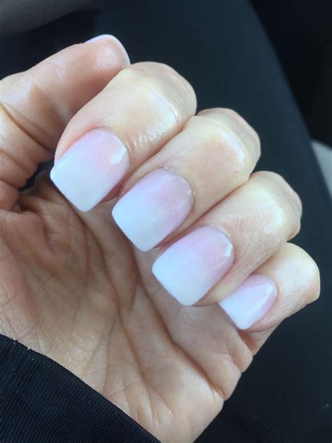 White Ombre Powder Nails at Hunter Berry blog