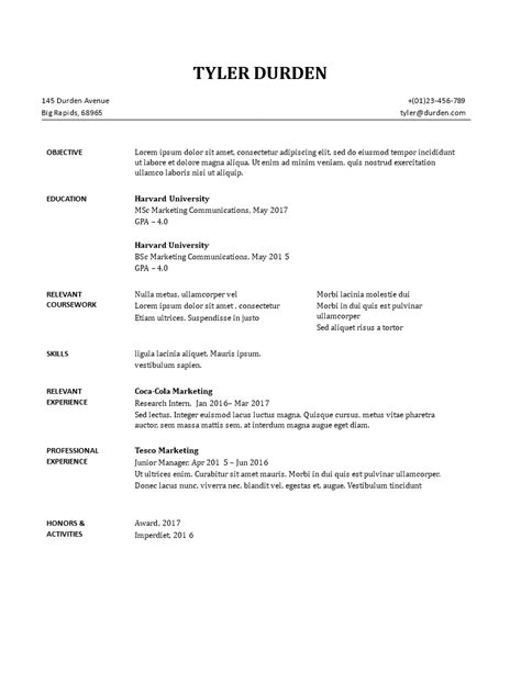 CV Sample | Templates at allbusinesstemplates.com