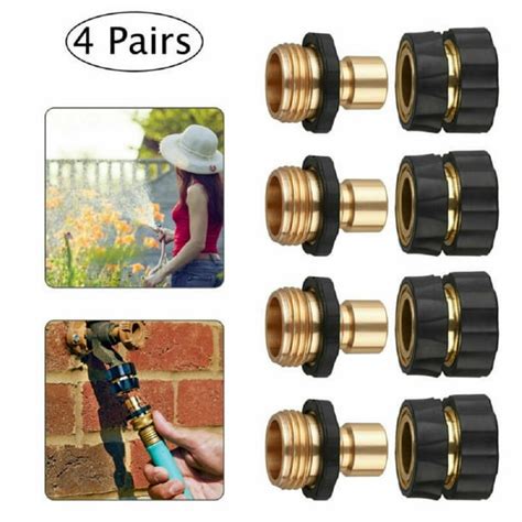 Garden Hose Quick Connect Set - 3/4Inch No-Leaking Water Hoses Quick ...