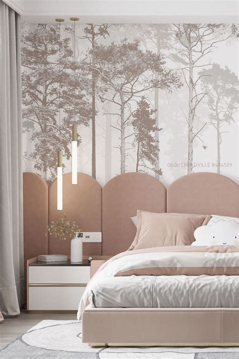 модные обои с деревьями на заказ | nurcery interior design with trees ...