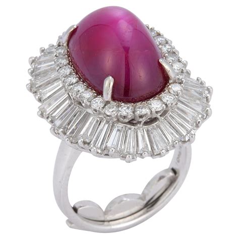 GIA Certified 17.55 Carat Star Ruby Diamond Ring For Sale at 1stDibs
