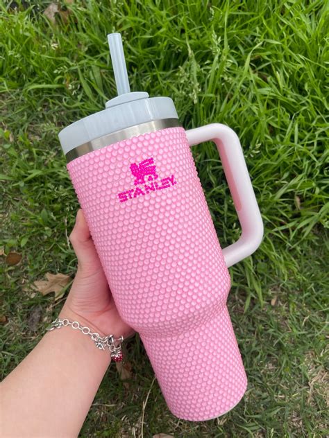 pink  pink stanley tumbler rose quartz  oz etsy uk