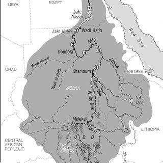 Map of Nile catchment and delta. | Download Scientific Diagram
