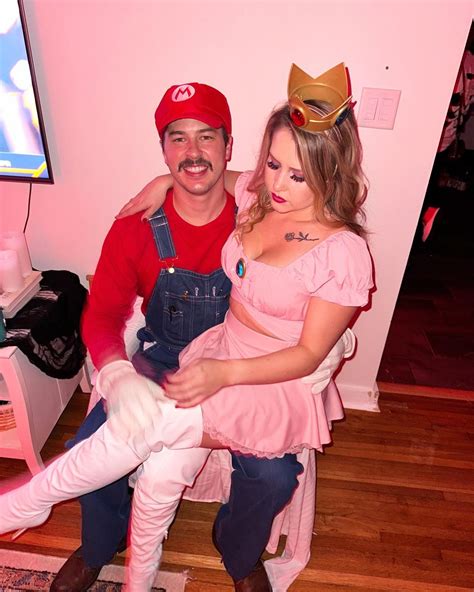 Princess peach and Mario costume | Cute couple halloween costumes, Princess peach costume, Peach ...