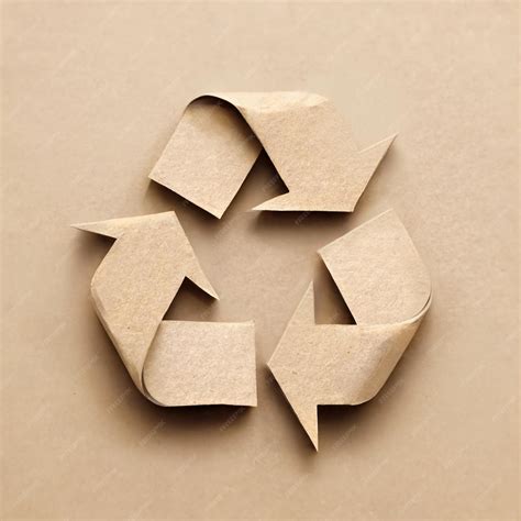 Premium AI Image | Recycling symbol cut out of cardboard paper