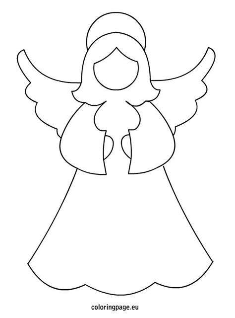 Angel template | Coloring Page | Рождественская вышивка, Поделки ангел ...