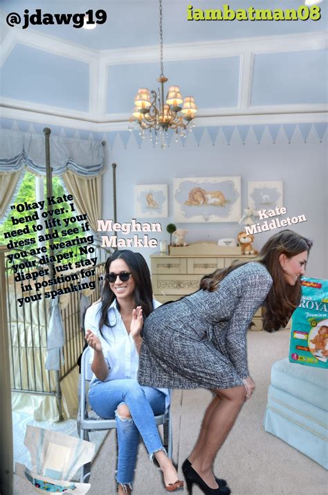 Meghan Markle spanking Kate Middleton by iambatman08 on DeviantArt