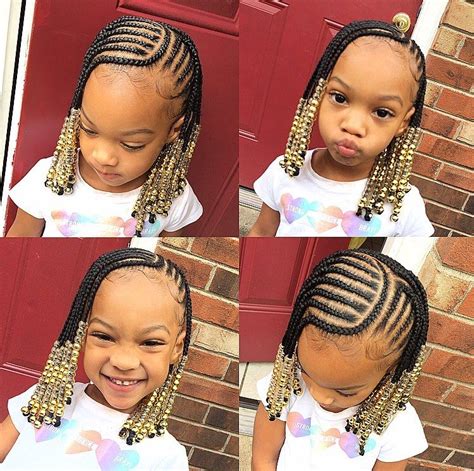 Black Simple Braids For Kids - Add a bit of delicate prettiness to this practical style by ...