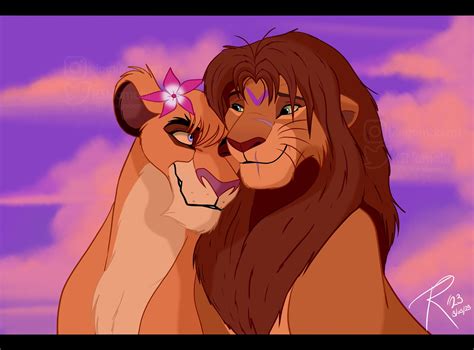 Simba And Nala Kissing Drawing