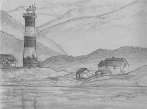 Beach Pencil Sketch at PaintingValley.com | Explore collection of Beach ...