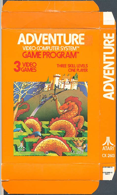 Adventure (Atari 2600) 48-Bit 900dpi Box, Cart, & Manual Scans : Atari ...