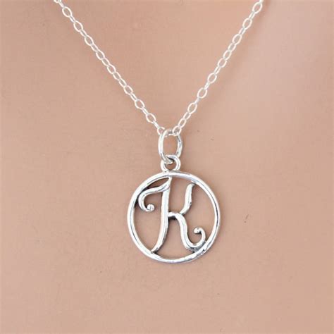 letter  necklace etsy