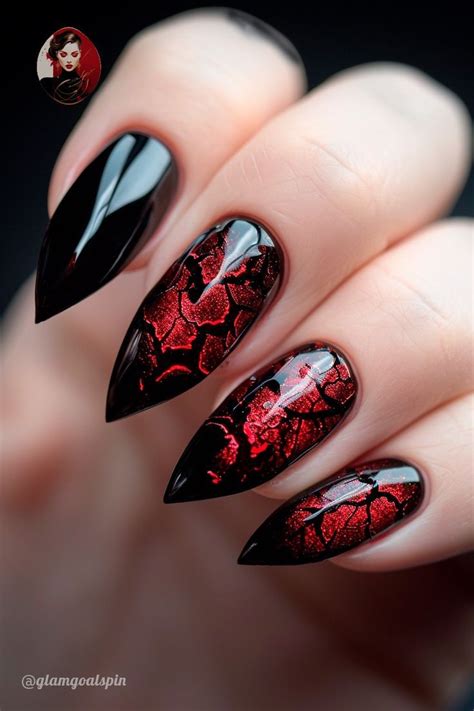🖤 Turn Heads with Gothic Elegance: Valentine's Day Nails Extraordinaire ...