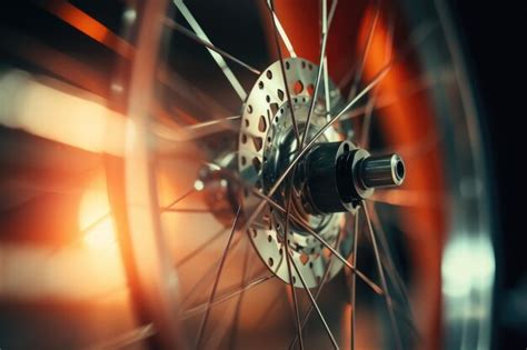 premium ai image  close    bicycle wheel  spokes  image