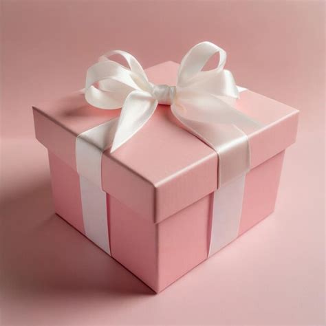 Premium AI Image | minimal pink pastel color gift box or pink present ...