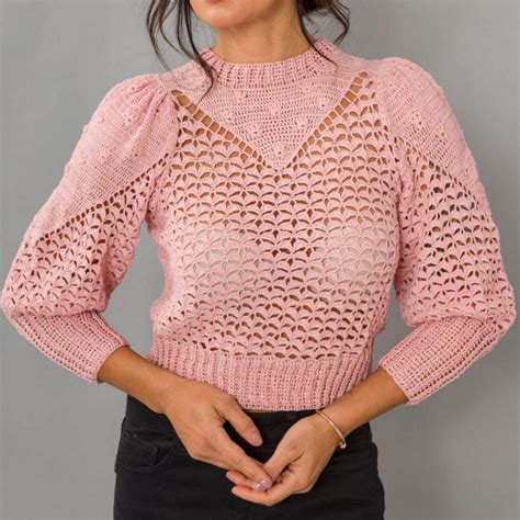 Розовый свитер крючком. Схемы – Paradosik Handmade - вязание для ...