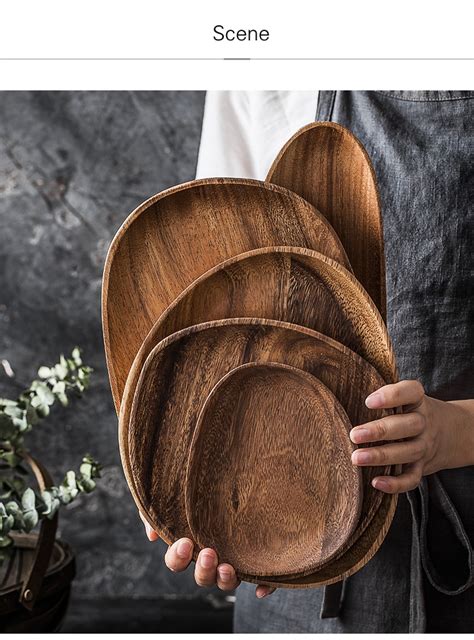 Деревянная тарелка|Блюдца и тарелки| | АлиЭкспресс | Wood, Serving tray ...