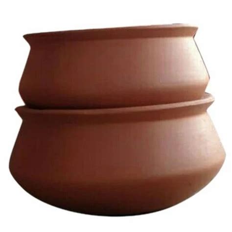 paint coated terracotta clay mud pot capacity  liter size medium