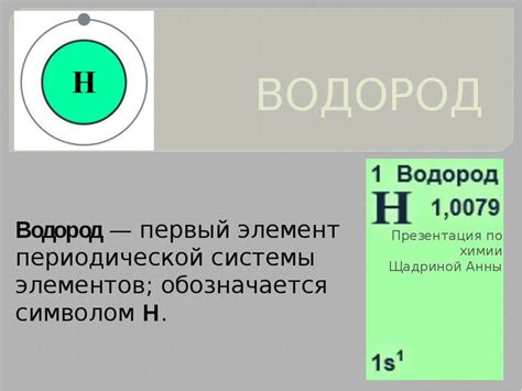 Презентация "Водород" - скачать бесплатно