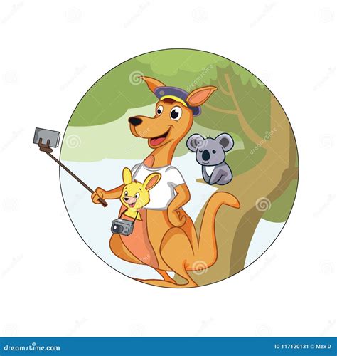 La Koala Divertente Stava Prendendo Le Immagini Con Il Suo Canguro Ed