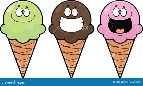 Chocolate Ice Cream Cone Cartoon