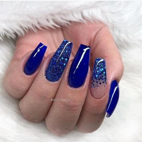 royal blue prom nails     year