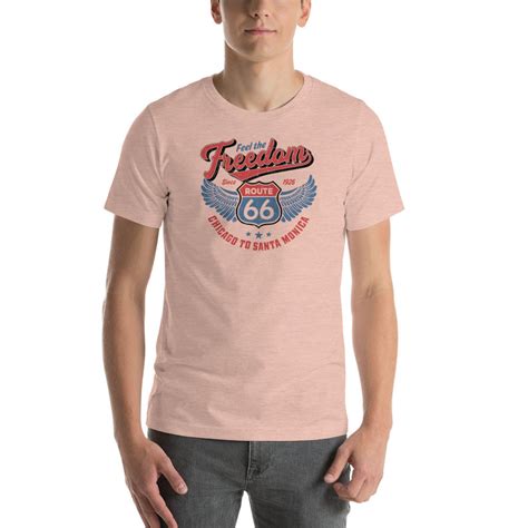Route 66 T-shirt - Feel the Freedom - Short-sleeve Unisex - Multiple