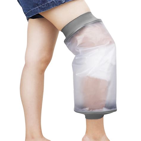Waterproof Knee Cast Cover for Shower - Adult Reusable TPU Protector