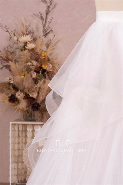 Puffy Long Ruffled Tulle Bridal Skirt