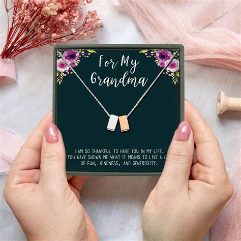Anavia Grandma Necklace, Grandmother Necklace, Grandma Jewelry Gift
