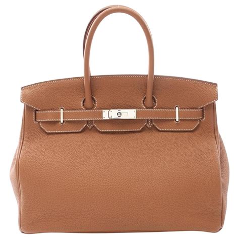 hermes birkin  brown leather ref joli closet