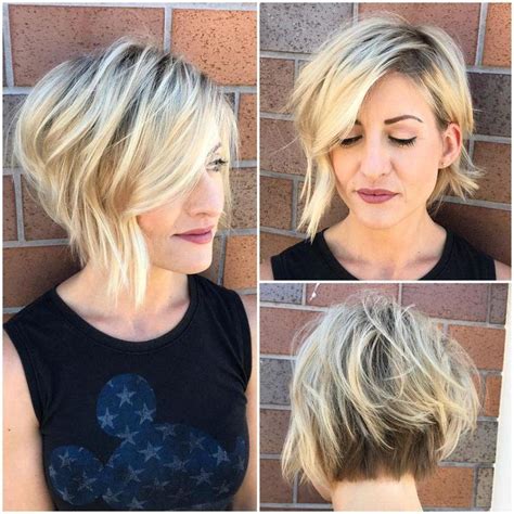short blonde asymmetric haircuts