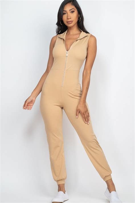 zip front jumpsuit amiclubwear