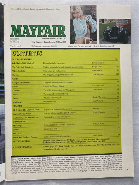 Mayfair 80's Adult Men's Magazine - Vintage Magazines 16