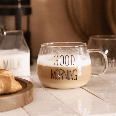 Стъклена чаша за кафе / чай 400 мл GOOD MORNING, HOMLA Полша | CHINIIKI.COM