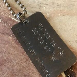 Dog Tag Coordinates Latitude Longitude Necklace Coordinate Necklace ...