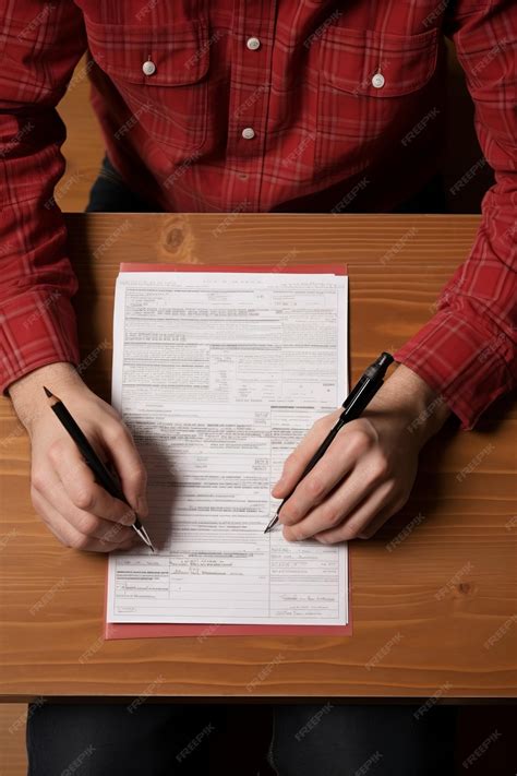 premium photo  people filling   form