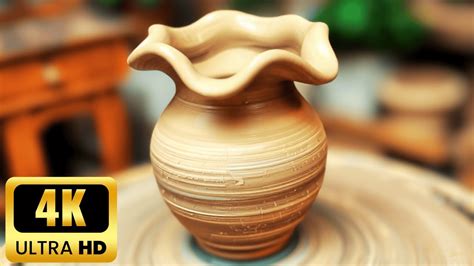 Pottery - Making a luxury flower pot in an attractive way - YouTube