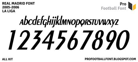 Real Madrid 2005-2006 Font