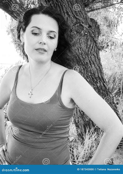 Adult Middle Aged Woman Lifestyle Stock Photo - Image of people, green