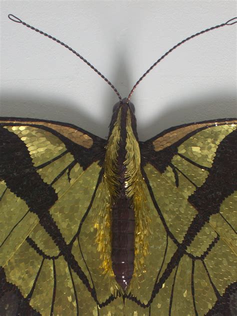 Large swallowtail metal butterfly wall art sculpture — Skypigart