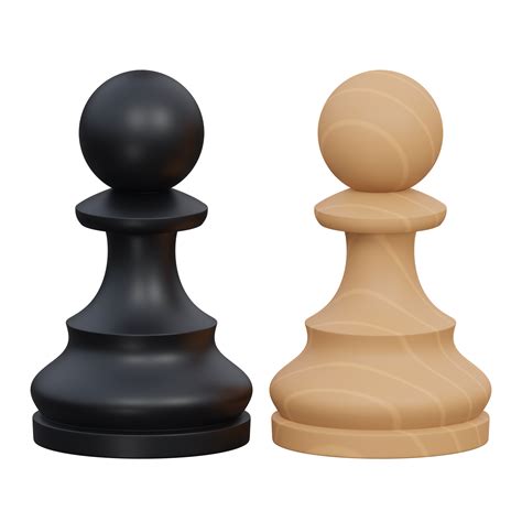 Free pawn 3d render icon illustration with transparent background