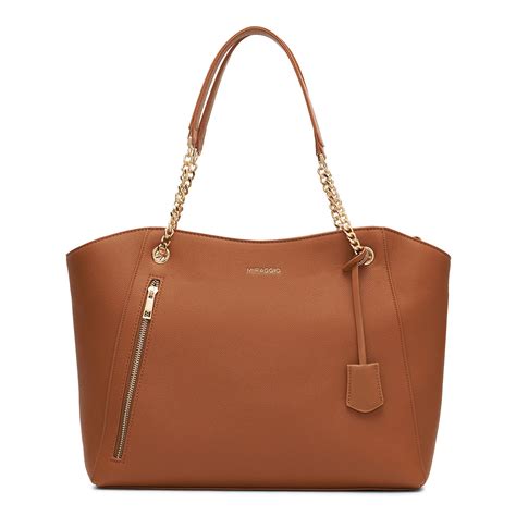 buy miraggio dakota brown shoulder tote bag