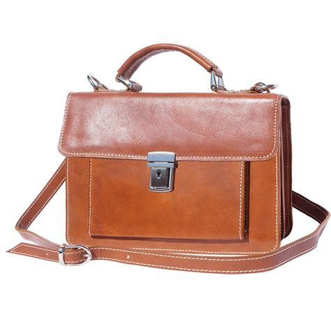 lucio mini leather briefcase tan artofit